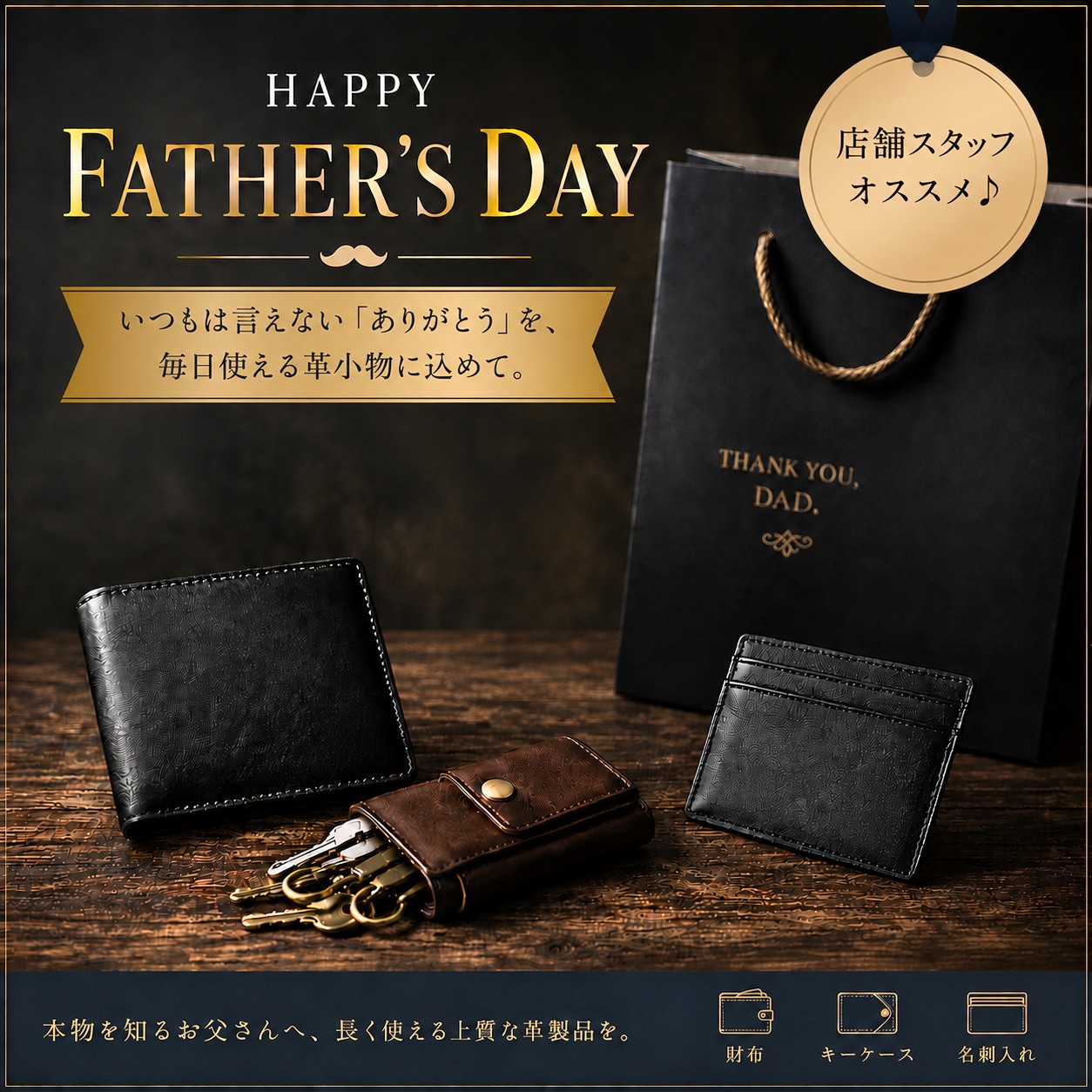 父の日ギフトは革で！micスタッフオススメ5選☆【御徒町店】 - 革財布